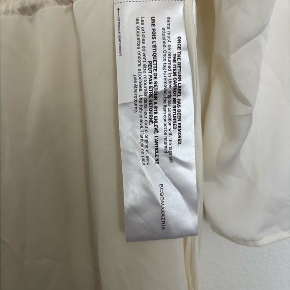BCBGMaxAzria Cream tie dress nwot size xl - Picture 4 of 4